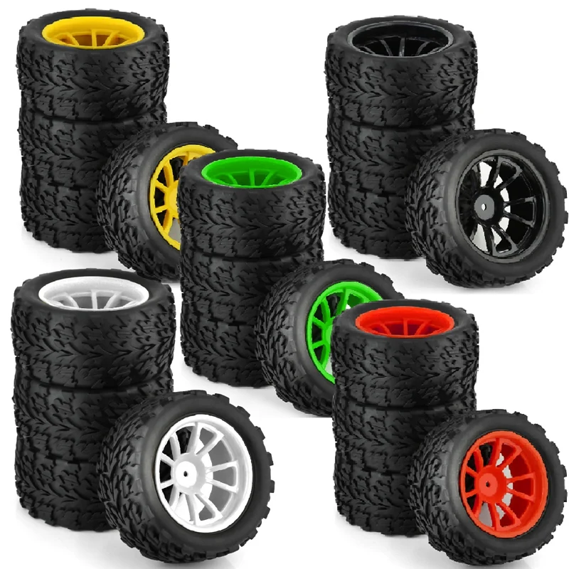 

4Pcs 118MM 1/10 RC Monster Truck Buggy Tire Tyre Wheel Foam Insert 12Mm Hex For Traxxas Arrma Redcat HSP Tamiya