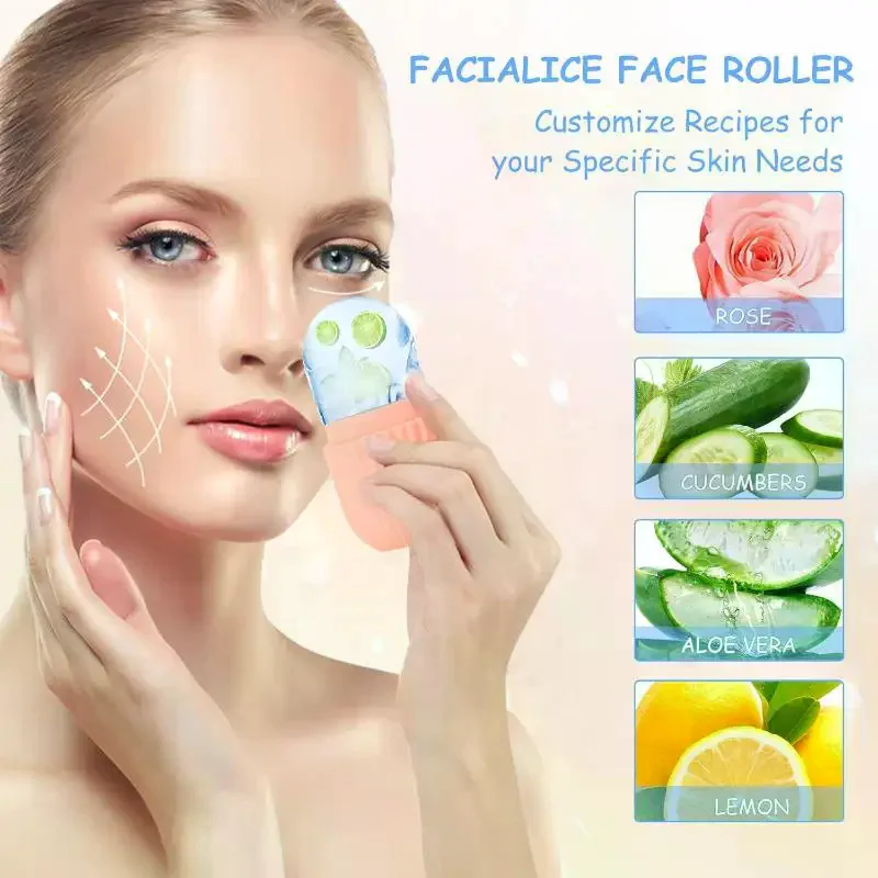 4Pcs Stainless Steel Gua Sha Board Ice Face Roller Lymphatic Drainage Face Brush Set Facial Massage Kit Beauty Skin Care Tools