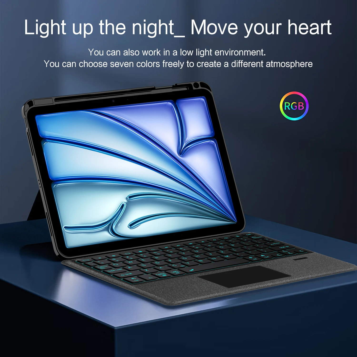 حافظة لوحة مفاتيح iPad Funda لجهاز iPad 10 10th A16 11th Generation Pro 11 Air 6 11 "Air5 4 10.9 iPad 10.2 7th 8th 9th غطاء حامل