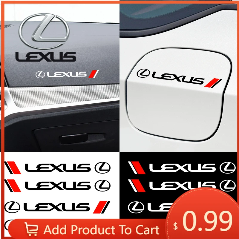 

Interior Stickers 4PCS Car Styling Door Handle Decoration Stickers Decals For Lexus F SPORT LBX NX RX 350h 450h ES UX 300e GS GX