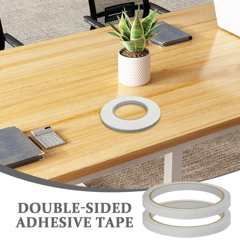 

10pcs 0.5X800Cm Double-Sided Tape Strong Bond For Office School Supplies Smooth Surfaces Hot-Melt Adhesive