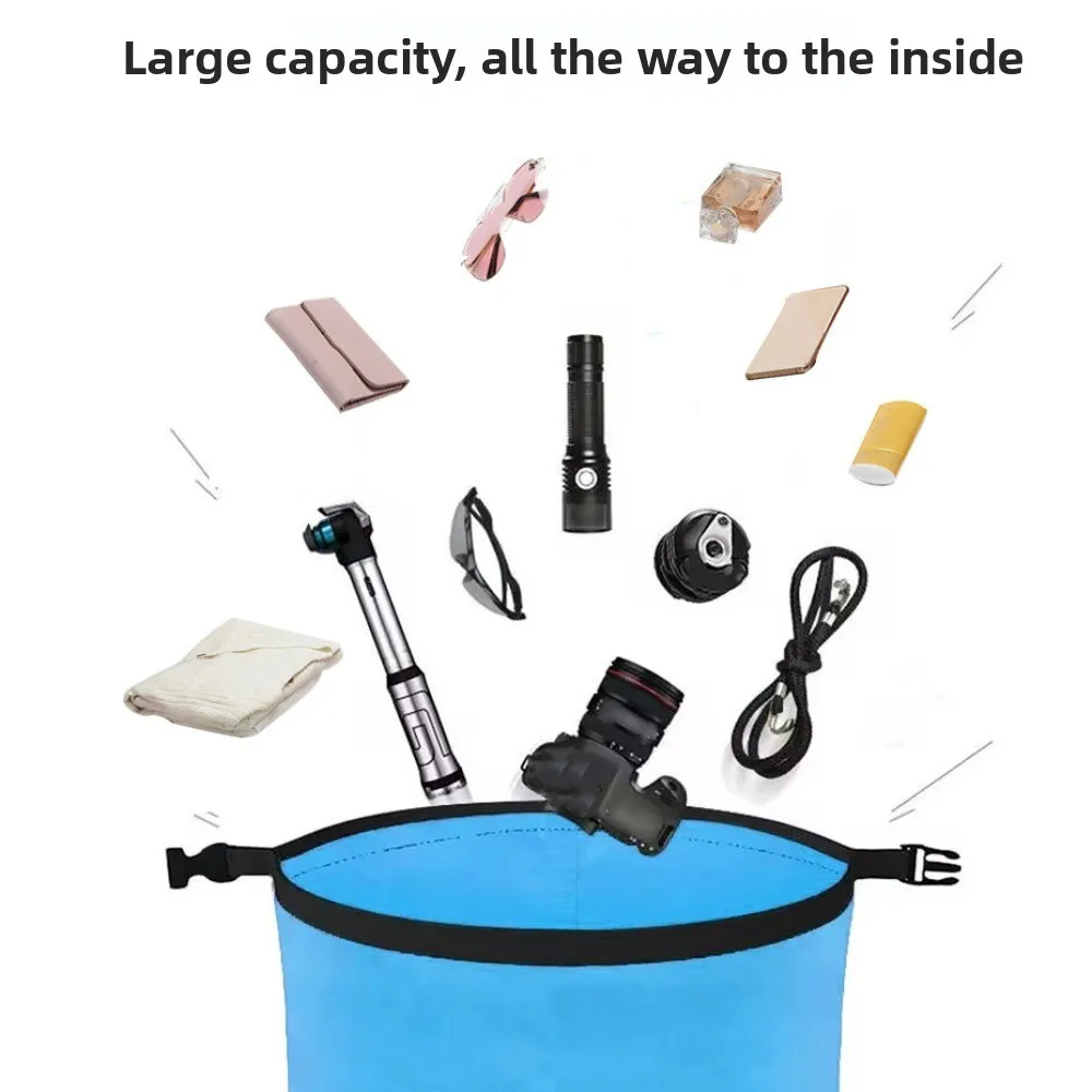

10L Waterproof Dry Bag Large-Capacity with Shoulder Straps Swimming Bucket Bag Foldable Lightweight Beach Backpack Diving