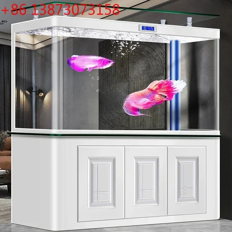 

1*Explosion-proof glass fish tank medium and large bottom filter hot bending aquarium household, ecological water change new mod