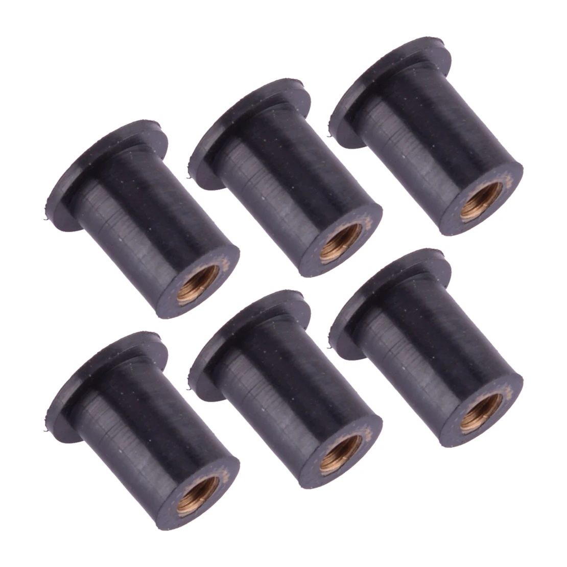 

90150-05024-00 6Pcs M5 Windshield Rubber Nut 90179-05523-00 Fit For Yamaha Apex Nytro SRX RX1 Vector Phazer V Max Snowmobile