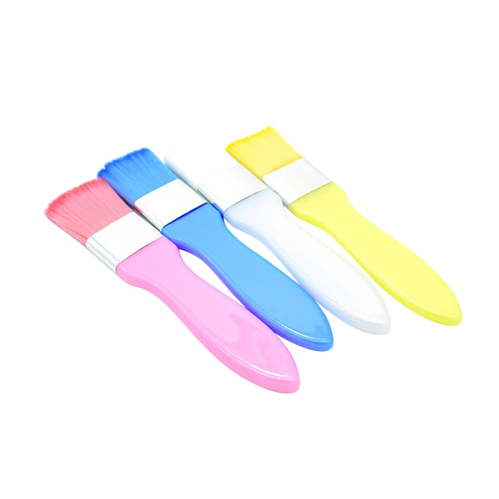 

4Pcs Professional Soft Fiber Face Mask Brush Makeup Tool For Smoothing Rehydrating Masks White Pink Yellow Blue