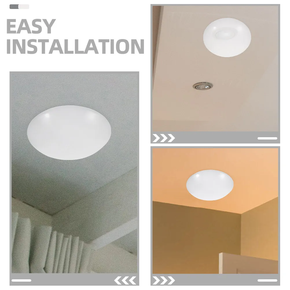 Round Ceiling Lamp Shade Clip-on Installation Easy Fit Light Fixture Cover Premium Plastic Light Covers for Ceiling Lights