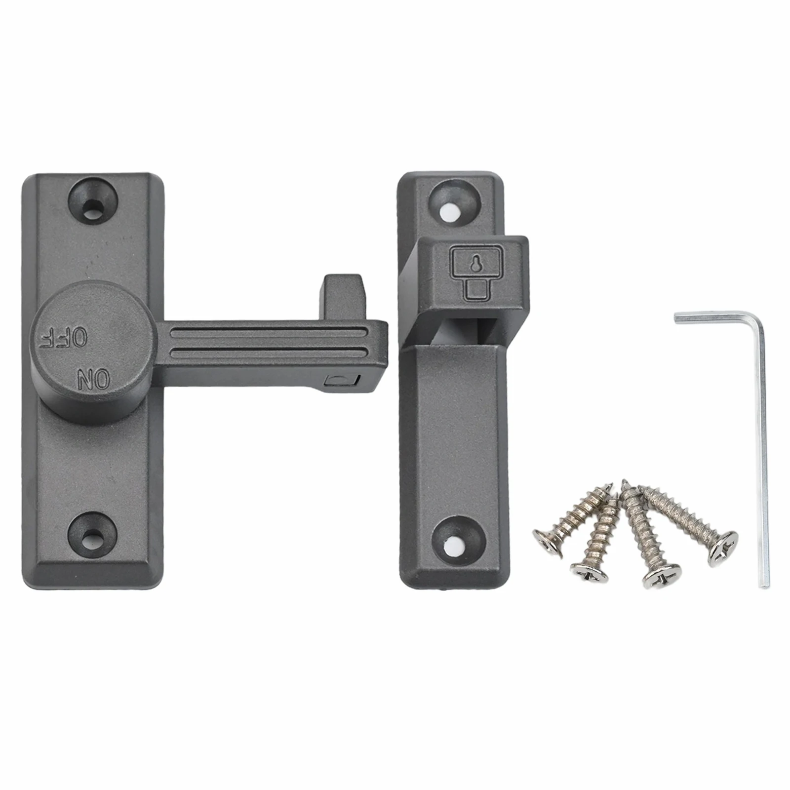Easy Install Latch Black Barn Door for Lock Adjustable Installation Multiple Application Lock Reliable Safety Latch