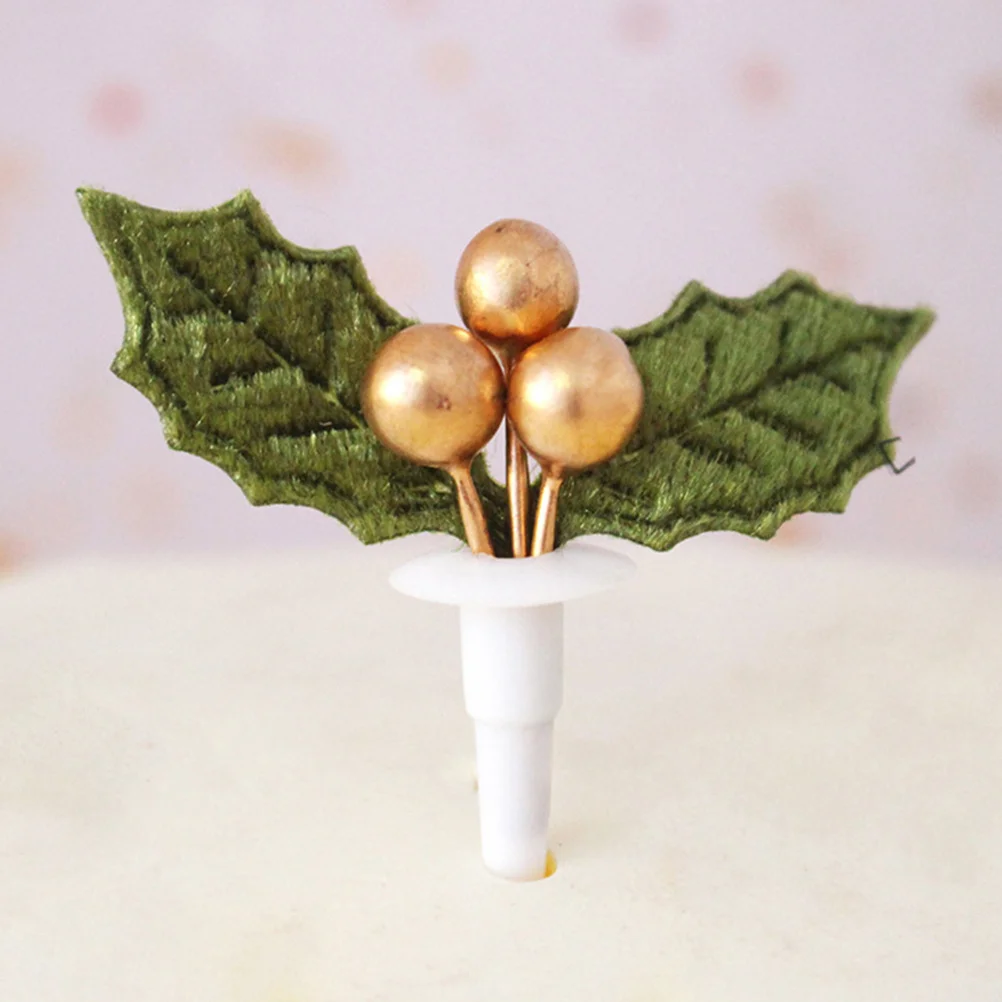 

10pcs Christmas Tree Wreath Cake Toppers 3D Bowknot Design Cupcake Decorations For Holiday Party Food Picks Festive Dessert