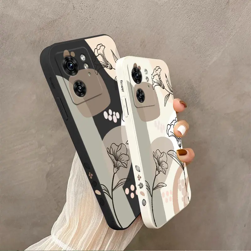 EDGE40 Elegant Art Plant Silicone Phone Case For Motorola Moto EDGE 40 EDGEPLUS 30 40Neo 20 E32S E13 E32 E7 E22 E22i E20 Cover