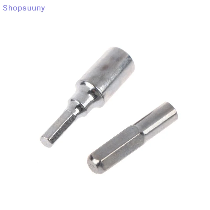 [SU]1/2Pcs 6.35mm To 4mm Insert Bit Adapter Socket Magnetic Holder Tools Hex Shank For Screwdriver Drill Bits Repair[SU]