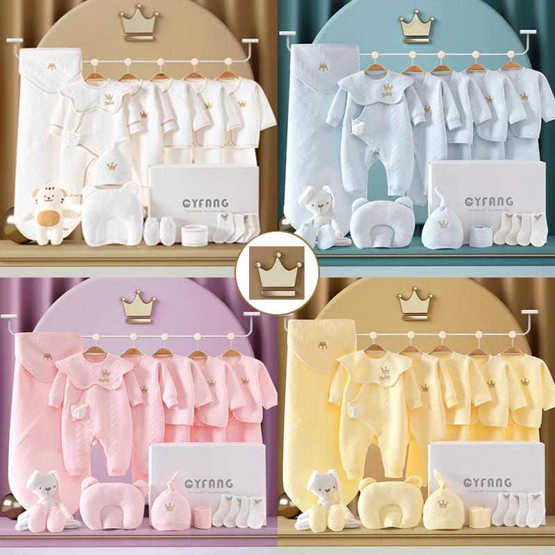 

15/17/18/20 Pieces/0-3Months Newborn Baby Clothing 100% Cotton Kids Clothes Suit Unisex Infant Boys Girls Clothing Set