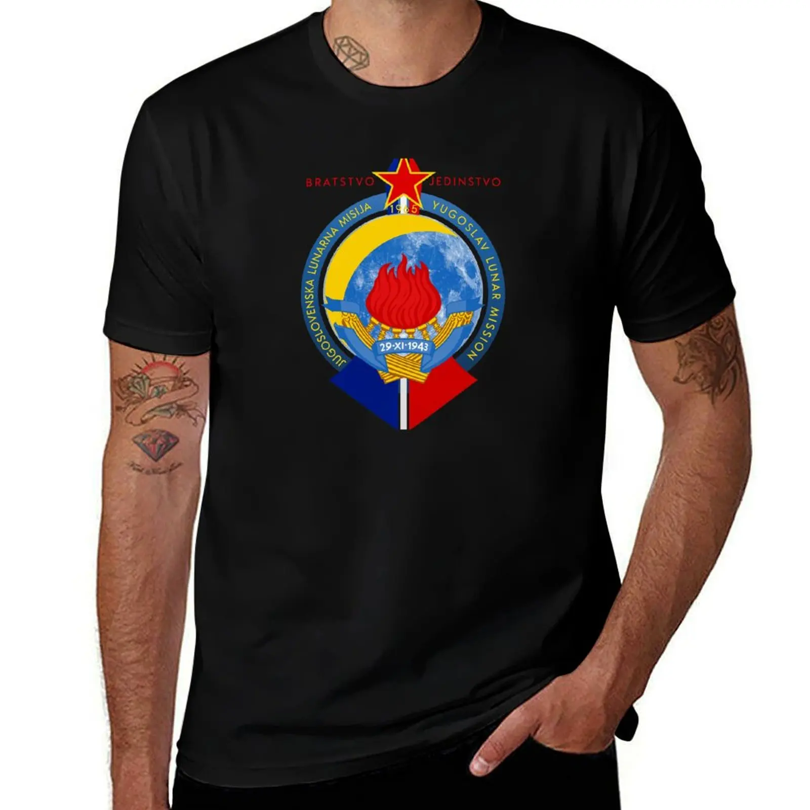 

Jugoslovenska lunarna misija - YUGOSLAV LUNAR MISSION T-Shirt Clothing blue archive fashion shirts T-shirt men