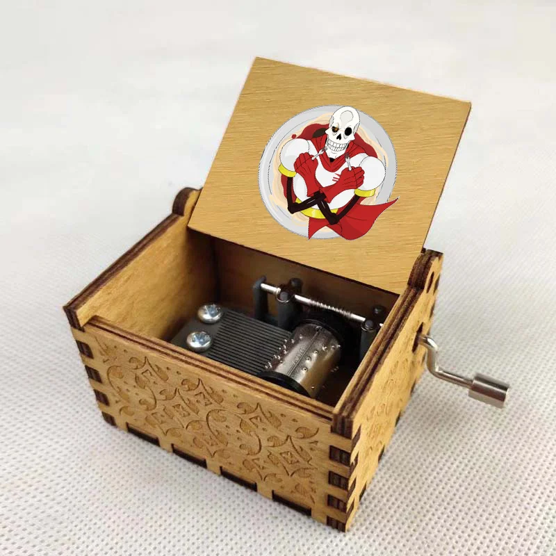 Music Box Wooden Hand Cranked Boy Girl Birthday Gift Kids Christmas Halloween Gifts For anime Undertale Cartoon music box