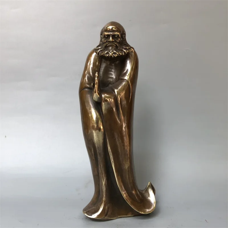 

Copper-colored , Zen Enlightenment , Brass Daruma Ornament, Craftsmanship, Bronzeware