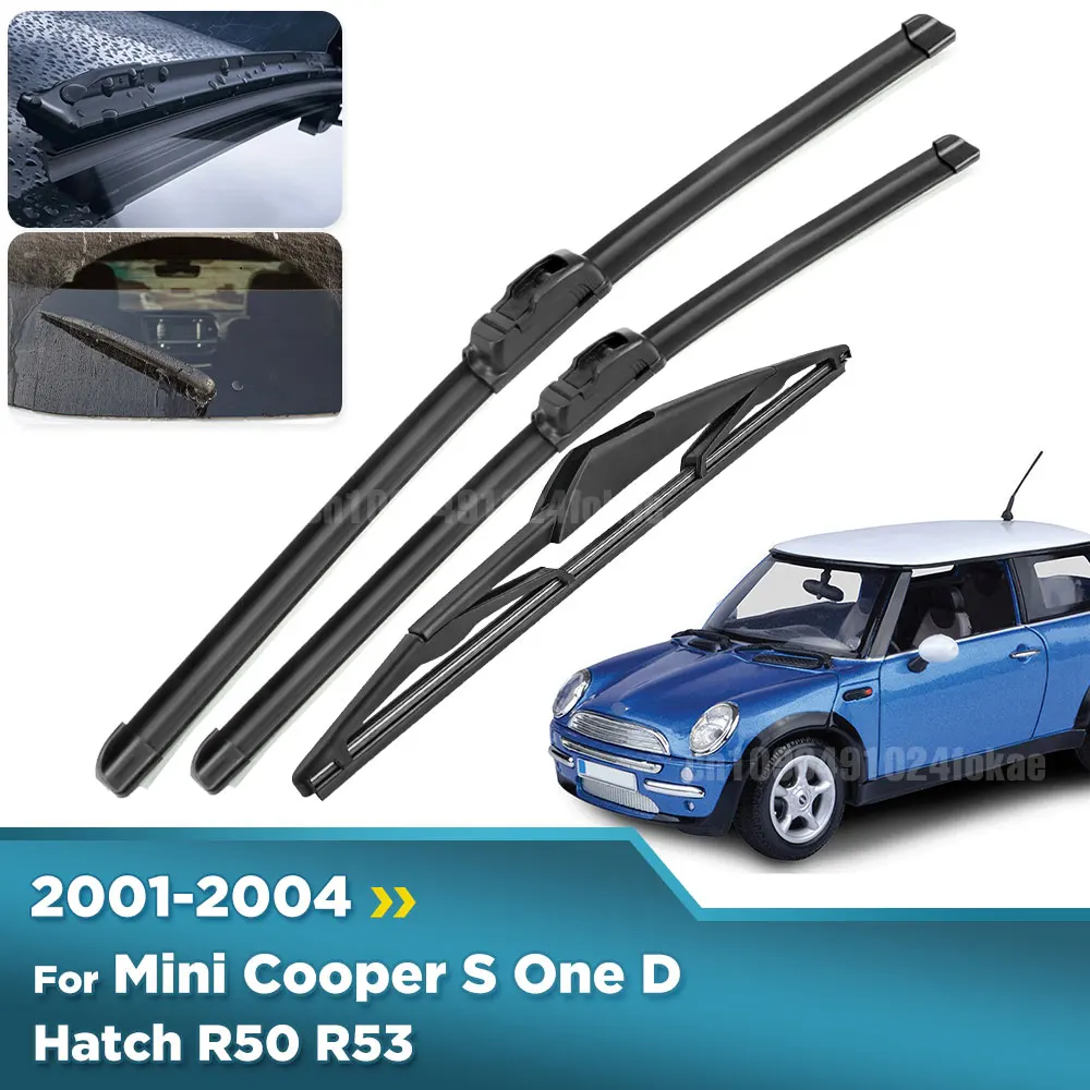 

Для Mini Cooper S One D Hatch R50 R53 2001-2004 стеклоочиститель передние и задние щетки стеклоочистителя лобовое стекло щетки для окон 19 "+ 18" + 12"