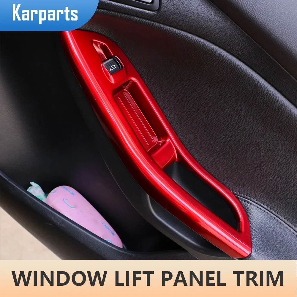 

4Pcs/ser Car Window Lifter Panel Frame Decoration Cover Trim Sticker for Ford Focus 3 MK 3 2015 2016 2017 2018 Accessories