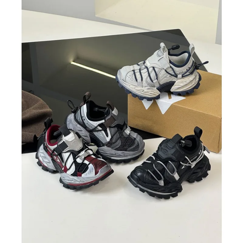 Boys and Girls Casual Shoes Autumn Children's Shoes 2024 Children's Velcro Fashion and Convenient Mountaineering Shoes