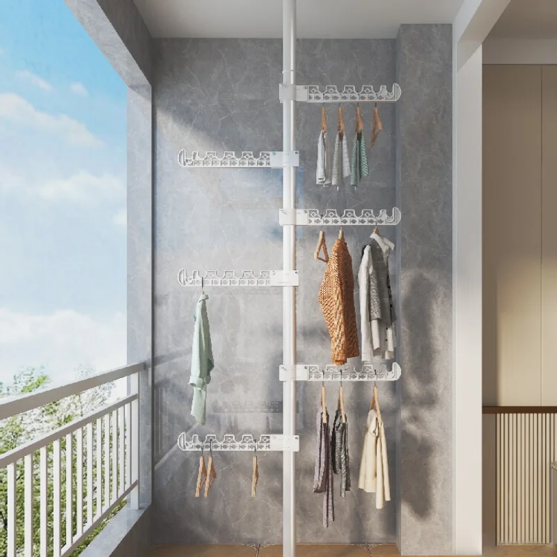 

Clothes drying rack household floor-to-ceiling bedroom non-punching telescopic rod balcony window drying rack