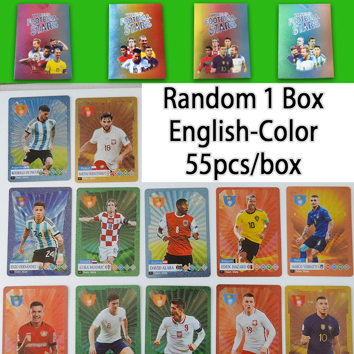 

30-55PCS Gold Football Cards Limited Signature Collection Plastic Silver Cards Trading Children Fans Gift Toy Drop Shipping