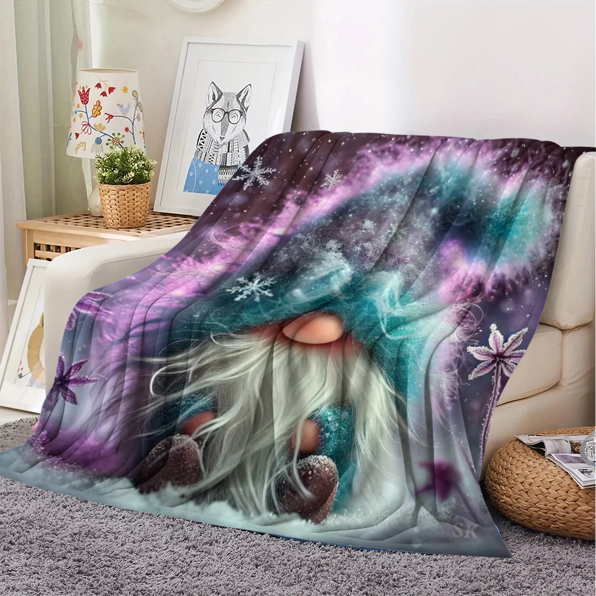 ギャラクシーグノームフランネルスローブランケット、キラキラ輝 - Galaxy Home Textiles のレビューと価格