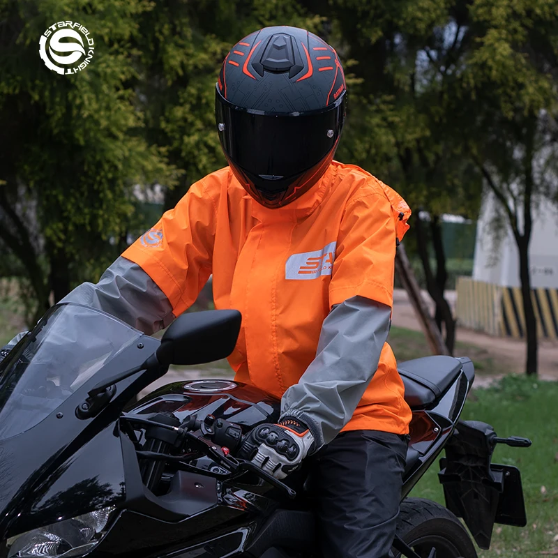 

SFK мотоциклетный плащ, костюм, водостойкий светоотражающий логотип для мужчин и женщин, снаряжение для верховой езды, плащ, дождевики, чехол для обуви, сплит, 3 шт./компл.