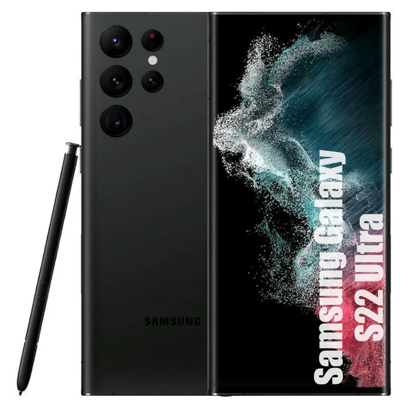 هاتف Samsung Galaxy S22 Ultra 5G S908U1 8G RAM + 128GB/256GB ROM 6.8 بوصة ثماني النواة سنابدراجون 888 eSim الأصلي S22 Ultra