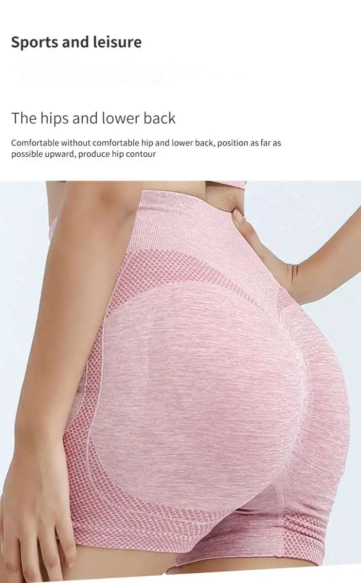 Ψηλόμεση στενή φόρμα γιόγκα, γυναικείο σορτς με ροδακινί γλουτούς, αθλητικό γιλέκο συγκέντρωσης, σετ 2 τεμαχίων που στεγνώνει γρήγορα_voghion.com