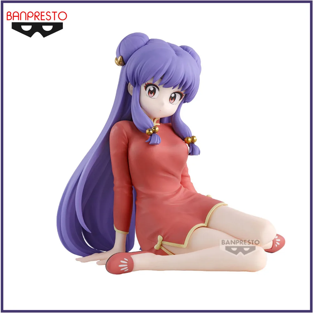 Original Bandai Anime Figure Ranma 1/2 -Relax time-Shampoo Action Figure Banpresto Toys Model Doll Collector Gifrs 13cm