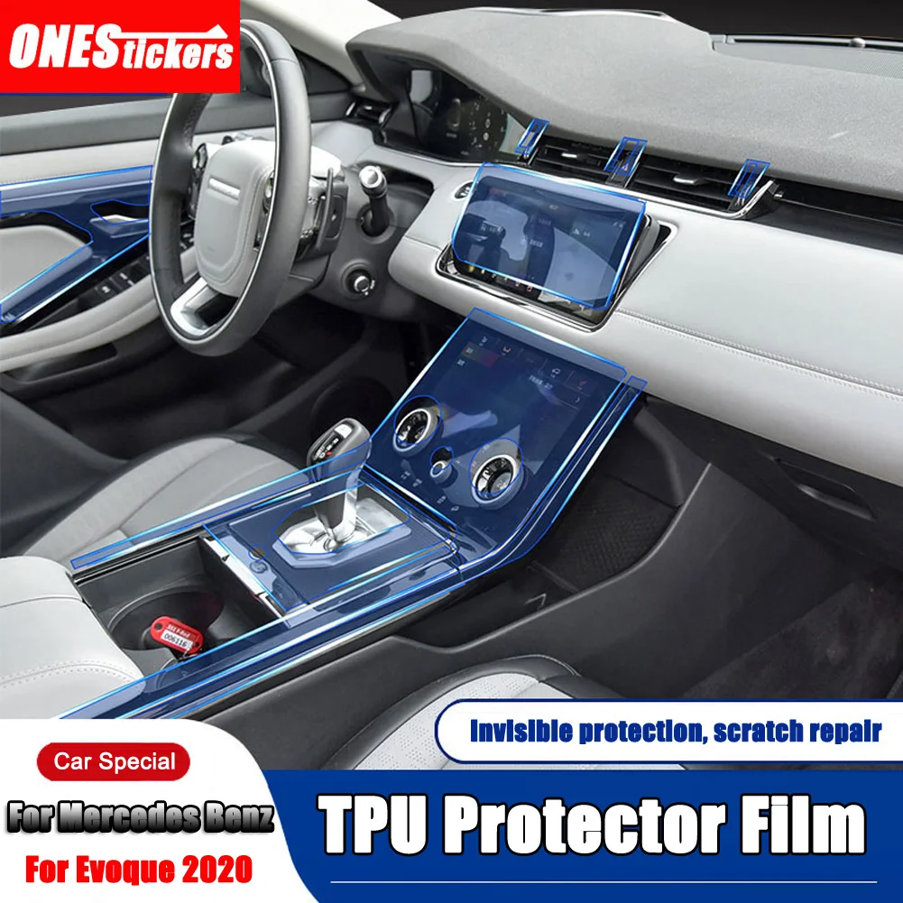 

Car Steering Wheel Center Console Film Central Navigation Screen TPU Protector Film for Land Rover Range Rover Evoque L551 2020