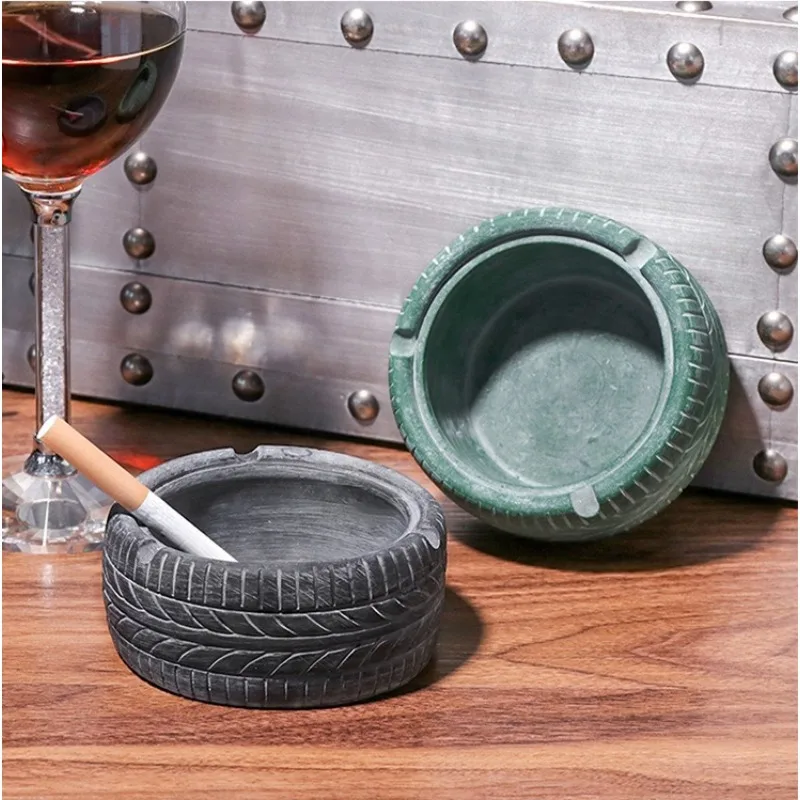 1PC Personality Trend Tire Ashtrays Creative Home Items Bar Decor Ashtrays Outdoor Camping Items Cigar Ashtrays