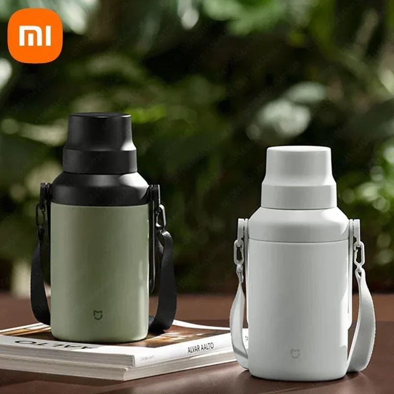 Xiaomi New MIJIA 1L Insulated Vacuum Water Cup High-capacity 316 Stainless Steel Liner Long-Lasting Lock Cold 24 Hours Keep Warm