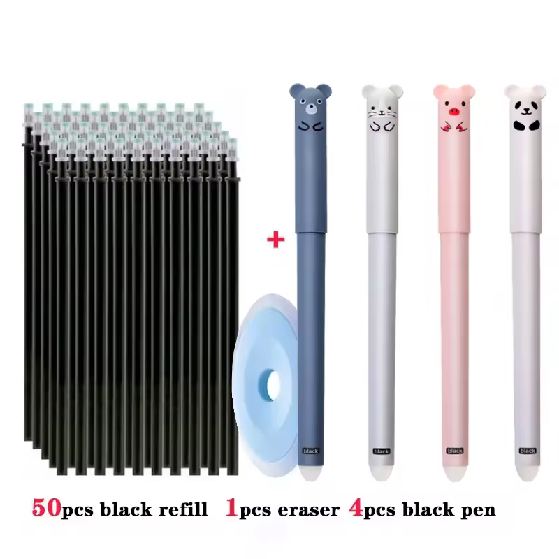 55pcs/lot Erasable Gel Pen 0.5mm Refill Rod Magic Ink Erasable Pen Washable Handle Office School Writing Tools Kawaii Stationery - Image 13