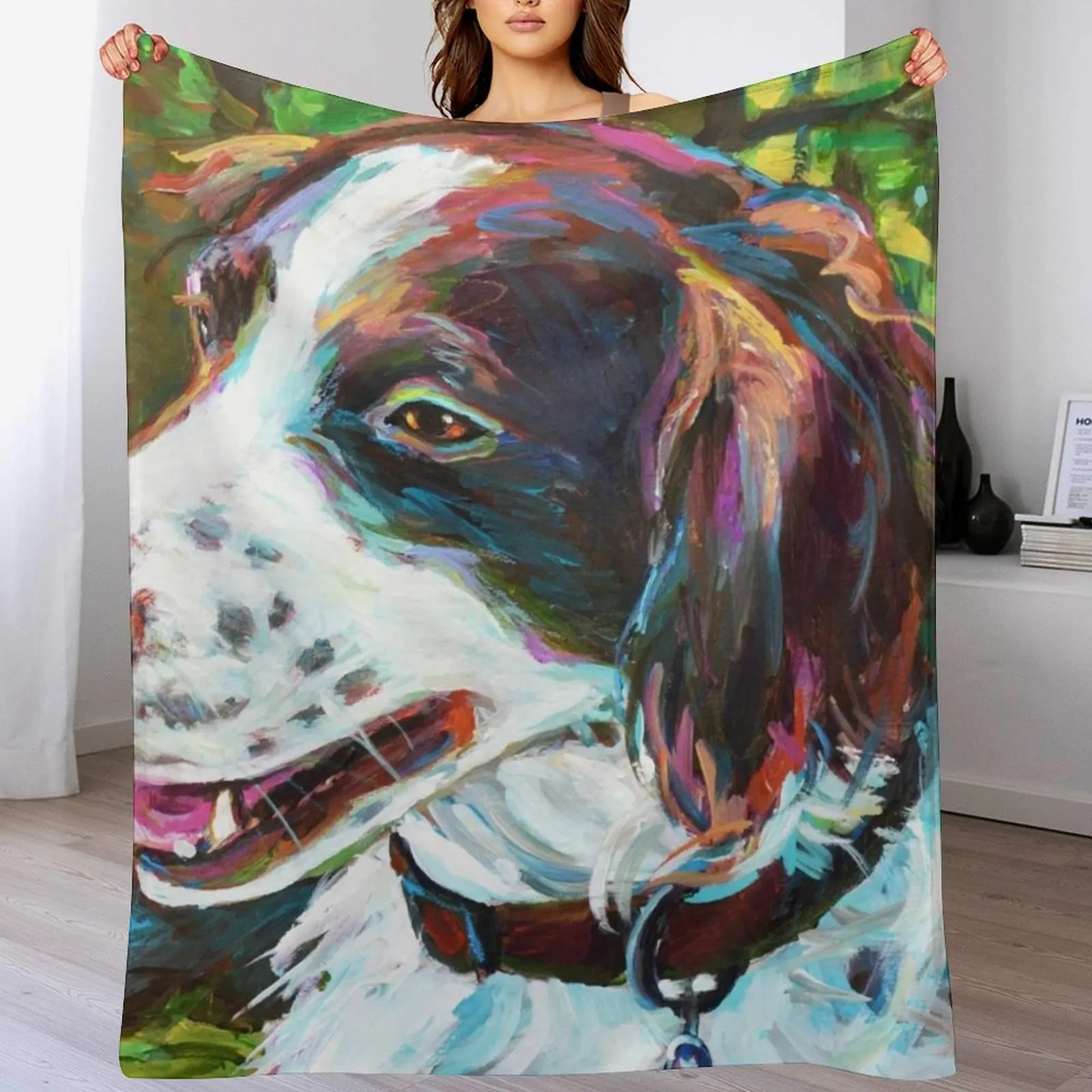 New BRITTANY SPANIEL HUNTING DOG Throw Blanket Vintage Fashion Sofas Blankets