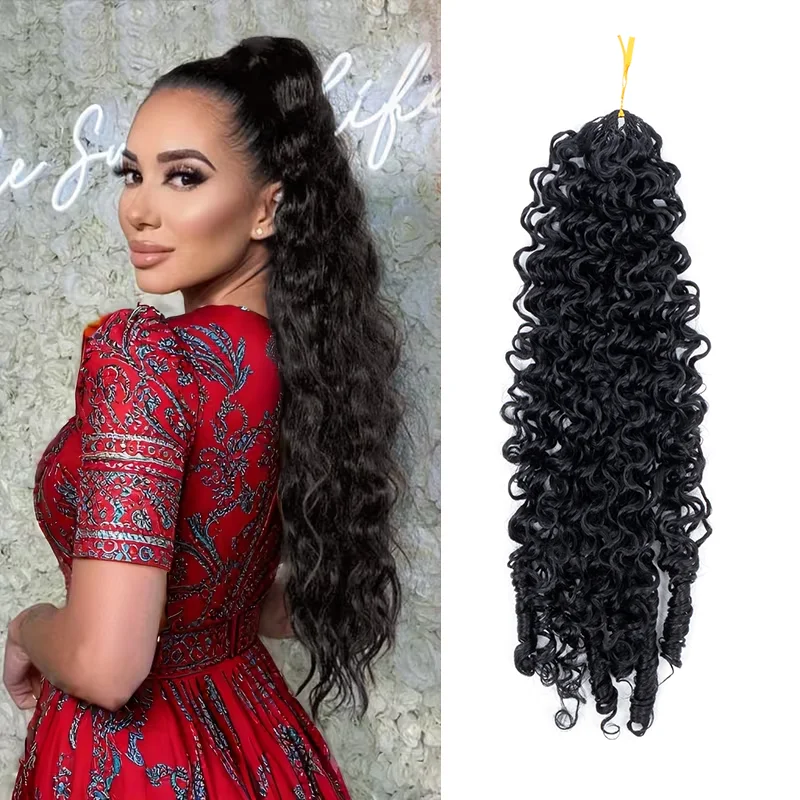 

Long Drawstring Ponytail Extensions- Made from Heat-Resistant Synthetic Curly Hair, Looking for a Voluminous Curly Style