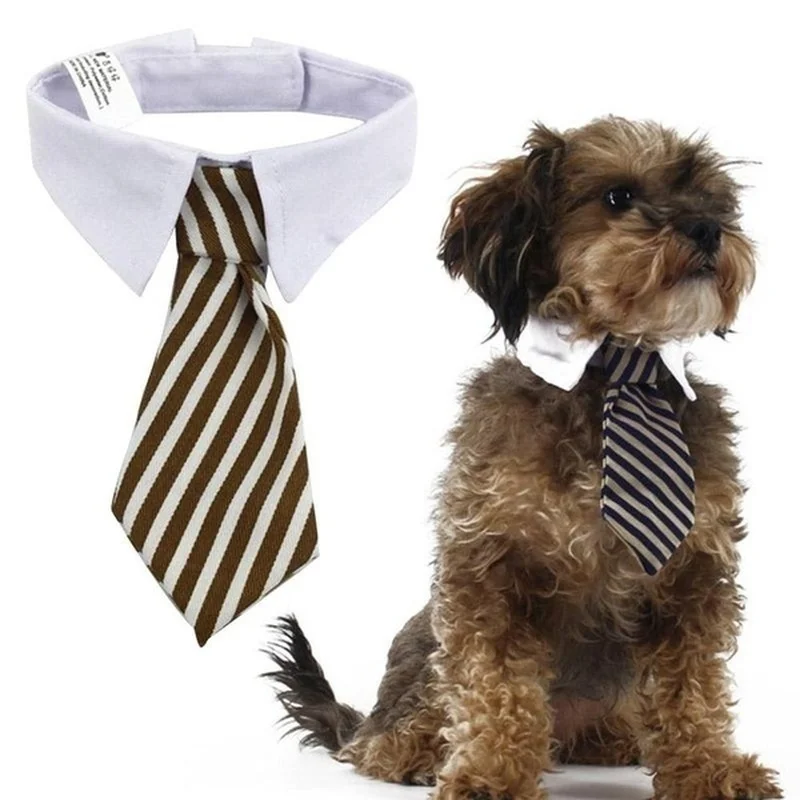 Pet Dog Tie Stripe Manufacturer Sells Collars Necklaces Scarves Fake Necklaces Water Towels and Bows