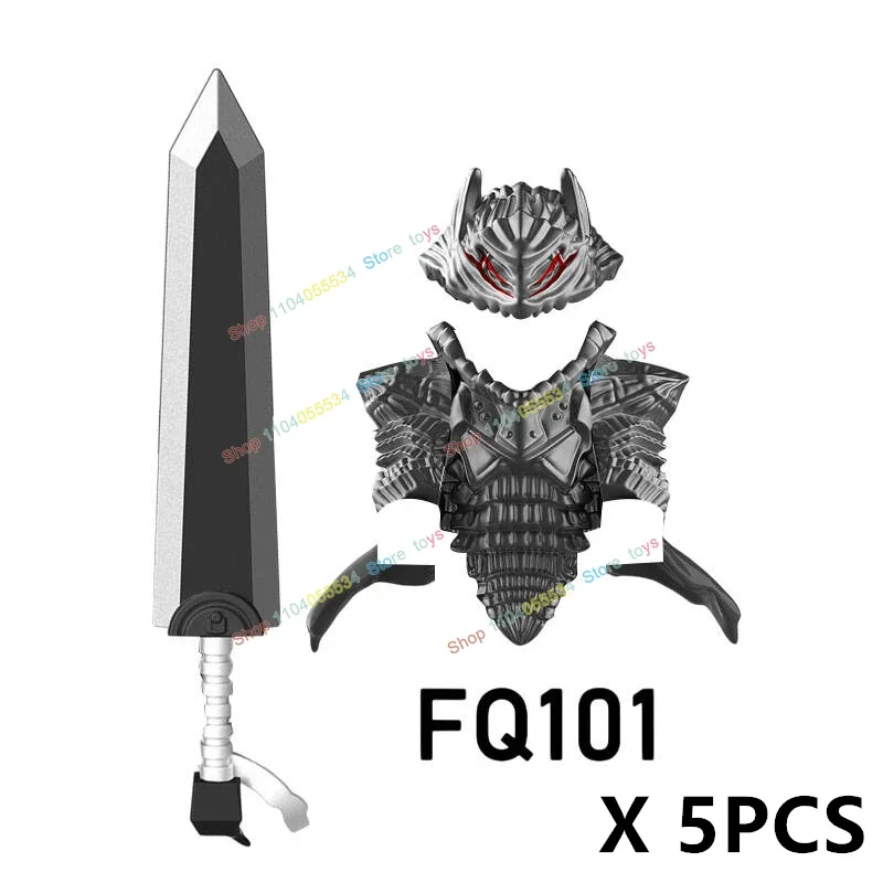 GP108 MOC série de dessins animés squelette chevalier casque armure décoration figurines d'action bloc de construction bricolage jouet cadeaux GP107 106 105