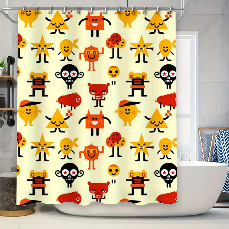 

Набор акварельных занавесок для душа с изображением кота, современный декор для ванной комнаты с игривым принтом Feline для детей, купальная зона