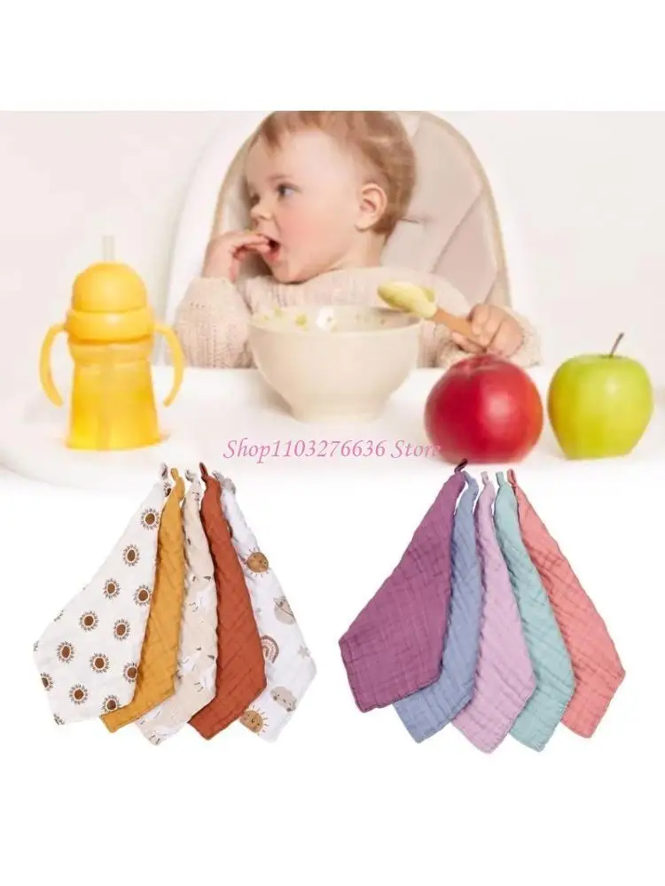 

R6FD дышащий удобный детский слюни для слюни нежно быстро поглощающая детская плюка ткань