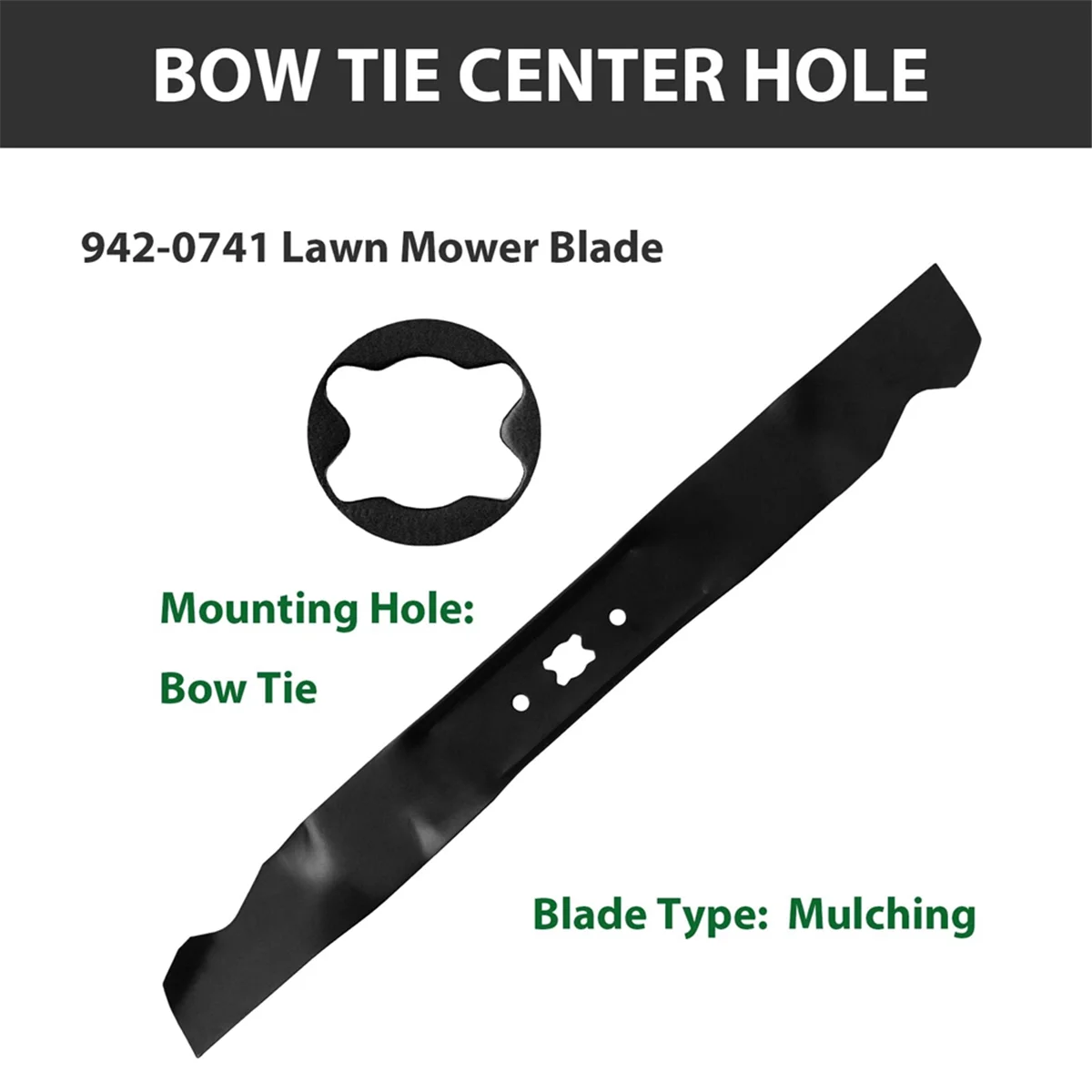 A14M 942-0741A Lawn Mower Mulching Blade Replace 742-0741 for TB280ES 247 Series Push Mower - 21Inch Deck