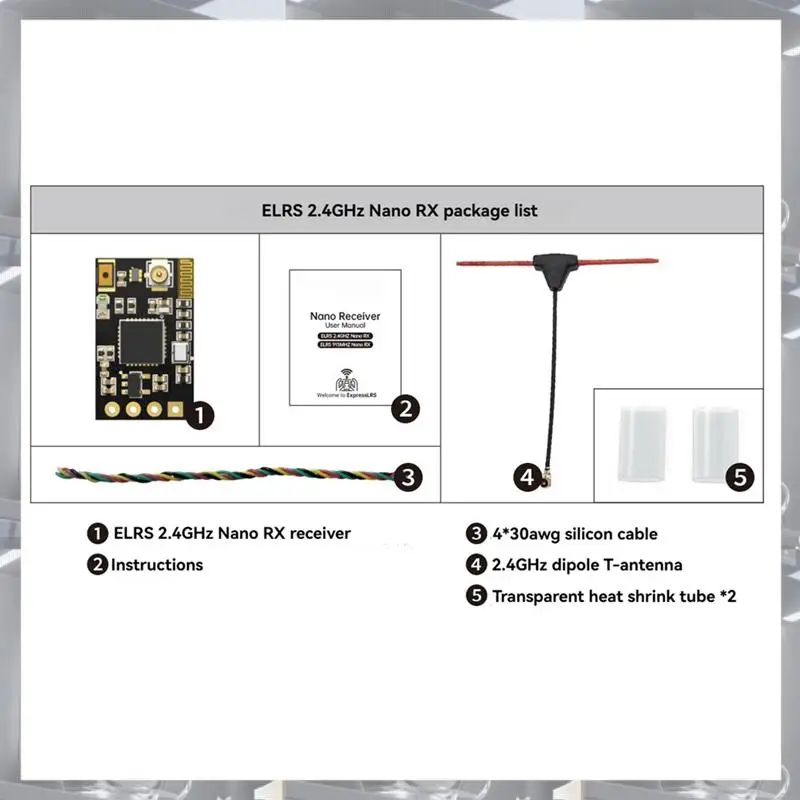 Hot Selling-ELRS Receiver 915Mhz NANO RX Diversity Receiver 50Mw Built-Intcxo Forrc FPV Long Range Traversing Drones Parts,ELRS