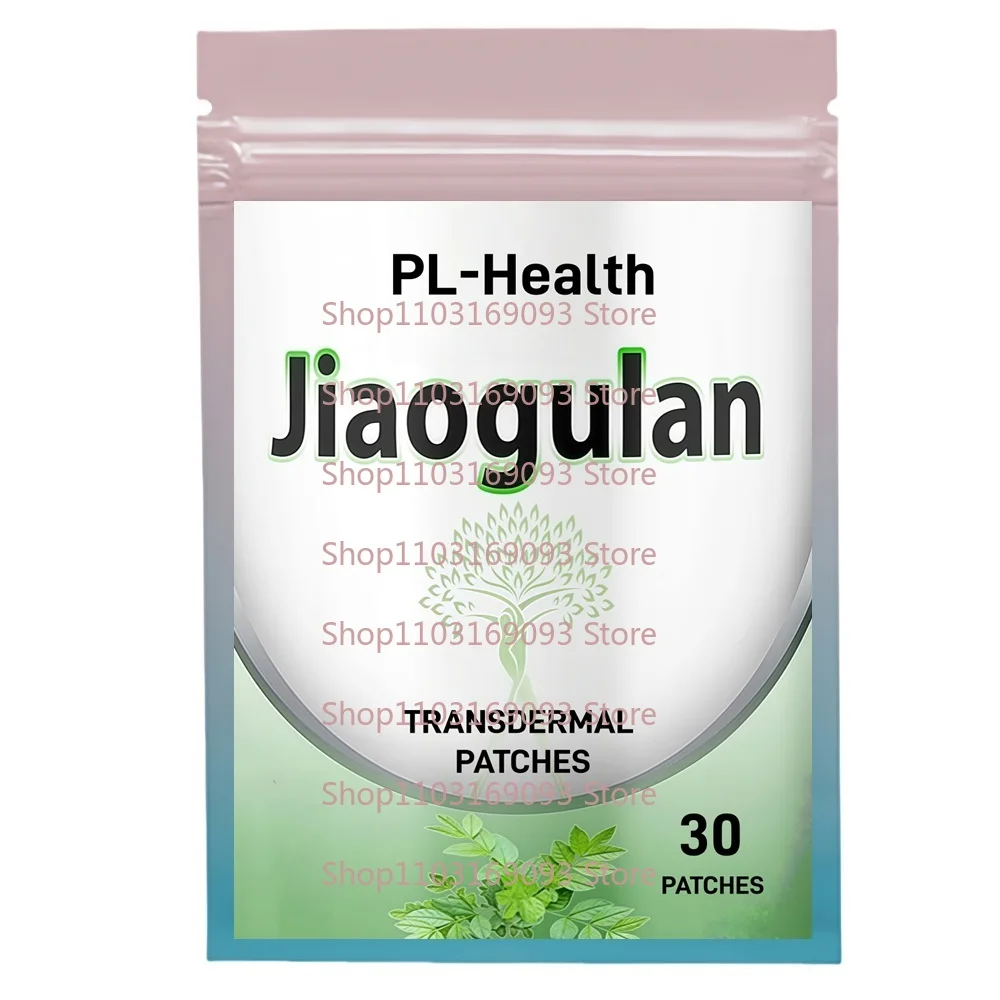 30 parches Parches transdermicos Jiaogulan Gynostemma Pentaphyllum Soporte para estrés y antioxidantes