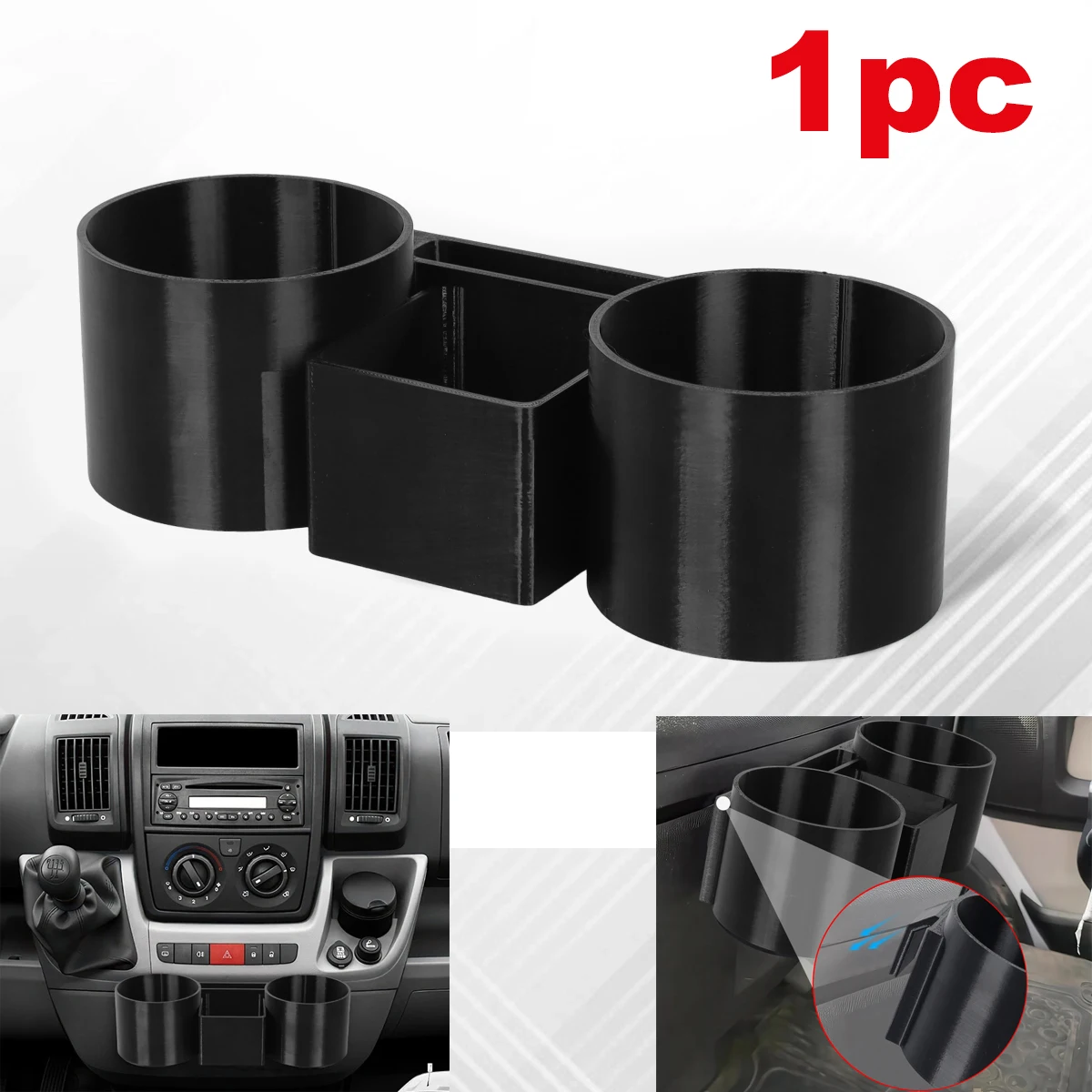 

Cup Holder Bracket For Fiat Ducato Peugeot Boxer Citroen Relay 2007+ Cup Holder Center Console Dual Caravan Camper Accessories