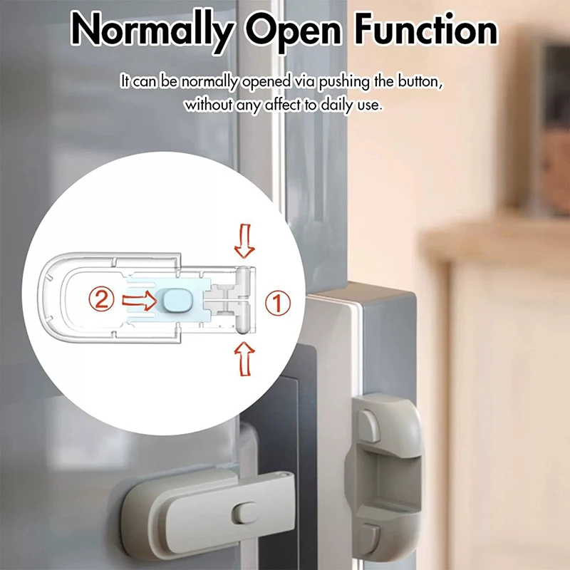 *1Pcs Safe Fridge Lock, Child Proof Refrigerator Freezer Door Lock, Protect Refrigerators With Sealing Strips