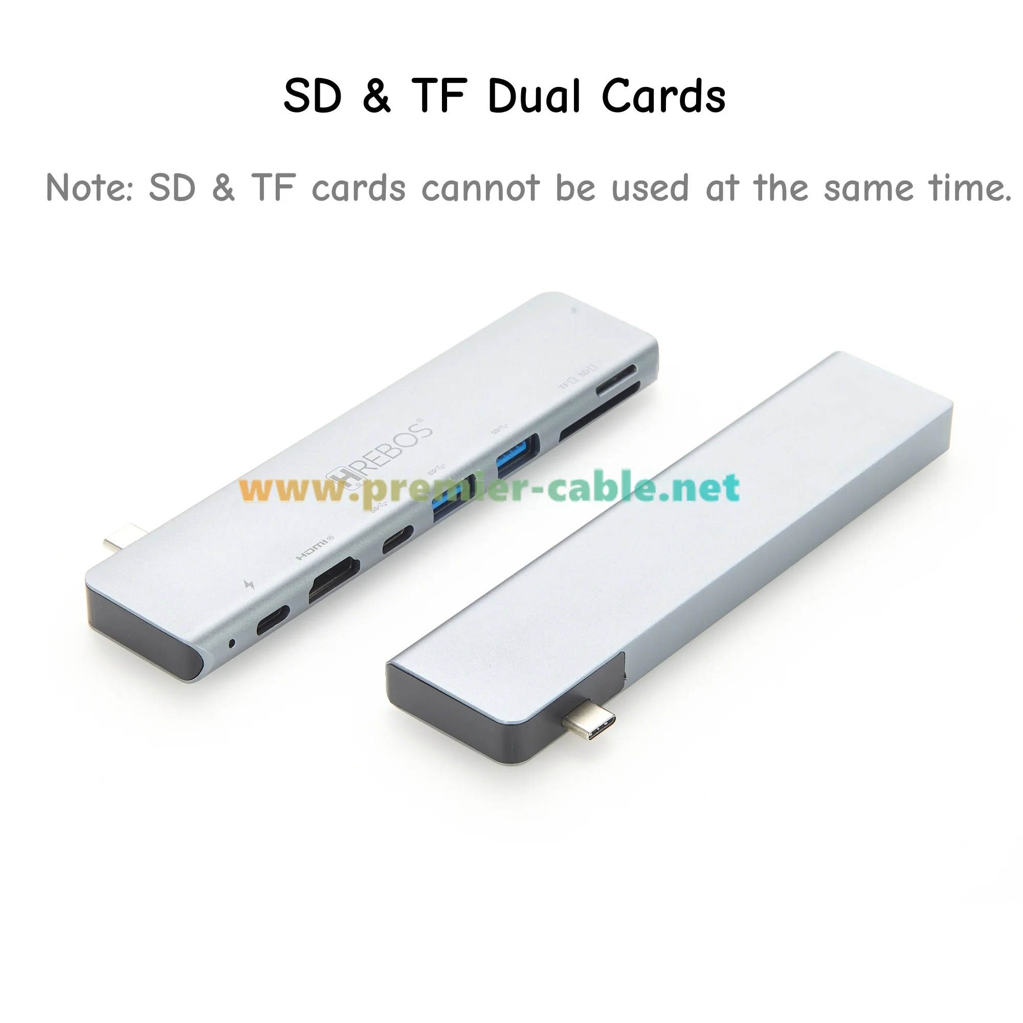 7in1 USB Cハブ USB Cドッキングステーション 高解像度マルチメディアインターフェース 4K@30Hz 100W急速充電 SD/TFカードリーダー