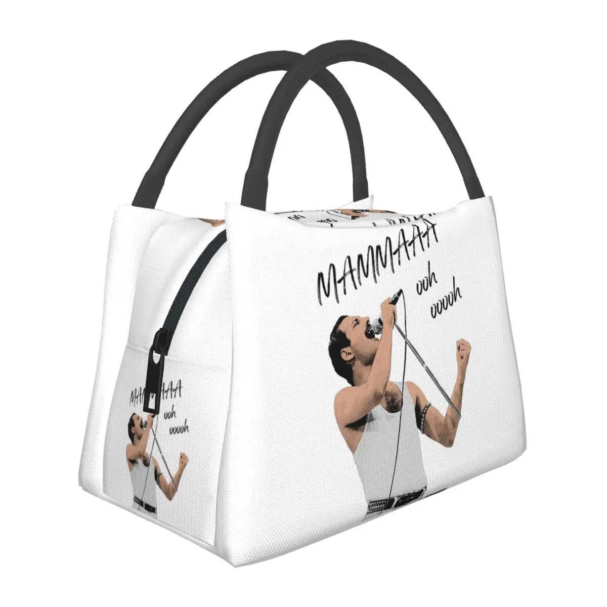 Freddie Mercury Bohemian Rhapsody Lunch Bags Insulated Bento Box Lunch Tote Picnic Bags Thermal Bag for Woman Student Office