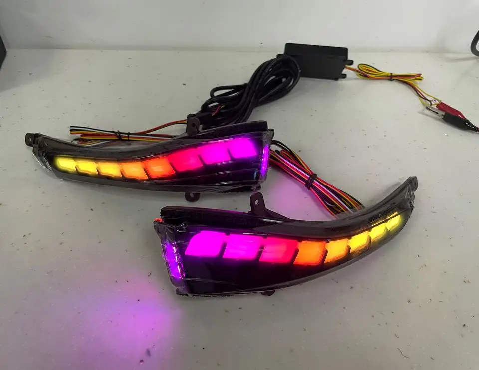 RGB Mirror Light Turn Signal Lamp LED Sequential Flowing Running Lights For Q30 Q50 Q50S/L Q60 Q70 QX30 QX50 QX60