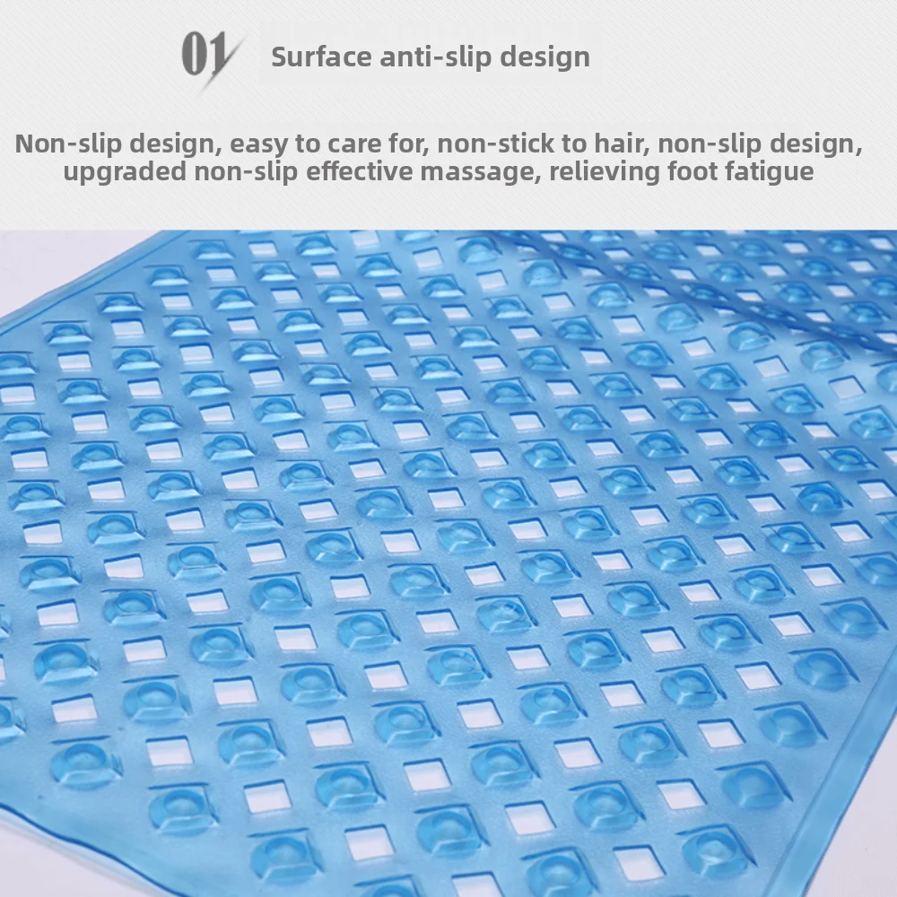 

Новый удлиненный коврик для ванной 70x40 см, материал ПВХ, моющийся коврик для ванной комнаты, водостойкий коврик на присоске для душа, использование в ванной комнате