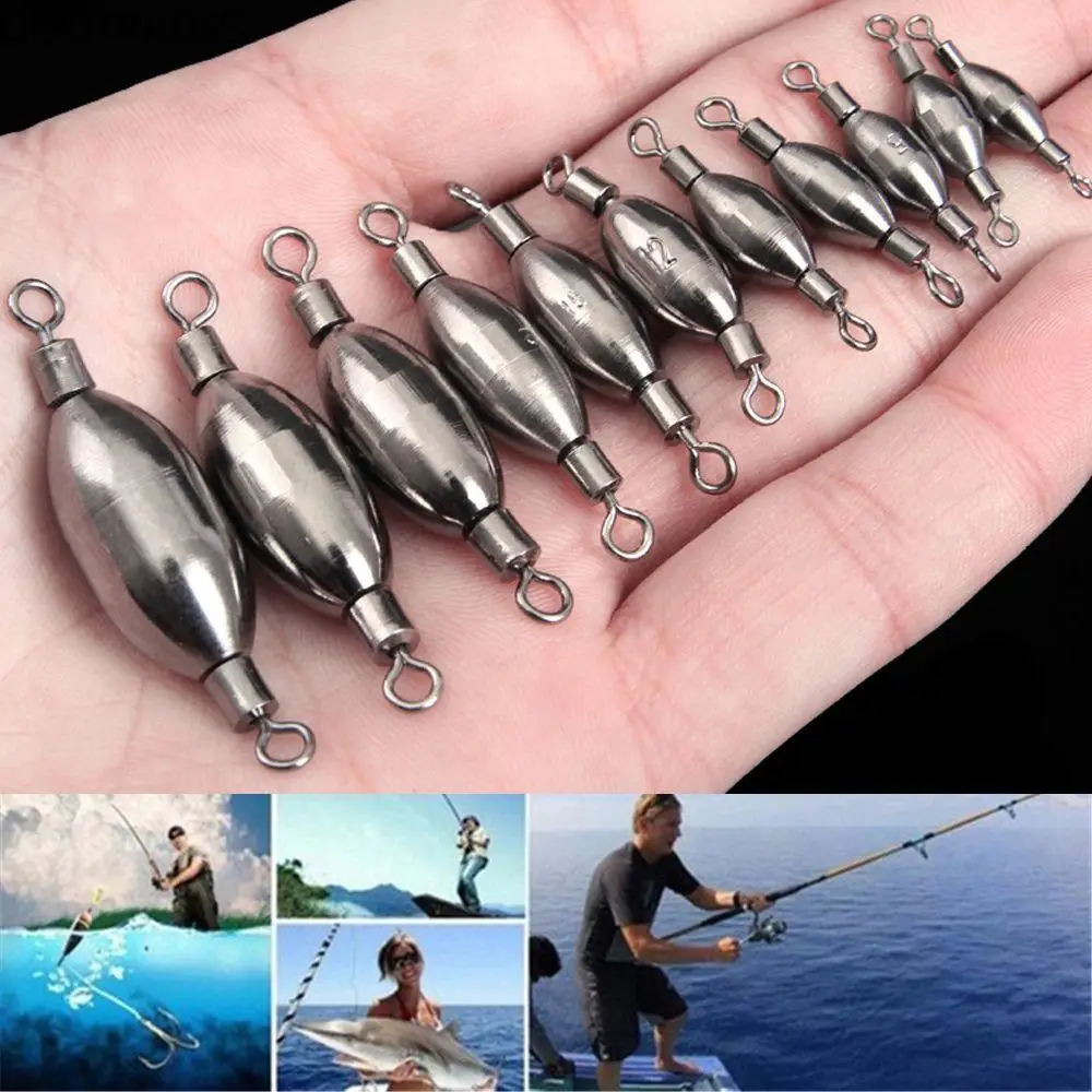 

Durable Lead Sinker Counterweight Fishing Swivels Swivels Rolling Fishing Tools Connector Tackle Accessories Connecting