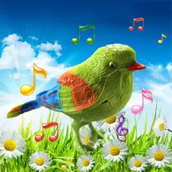Lindo pájaro cantador, juguetes electrónicos interactivos, simulación de pájaro, Control de voz, música, juguetes educativos para bebés, regalo para niños, juguete divertido