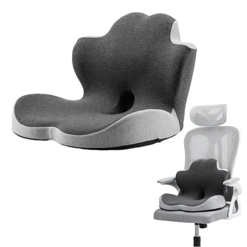 Memory-Schaum Bürostuhl-Kissen Rückenlehne Ergonomisches Sitzkissen zur Stresslinderung Lendenwirbelstütze für Auto und Büro – Detail 6